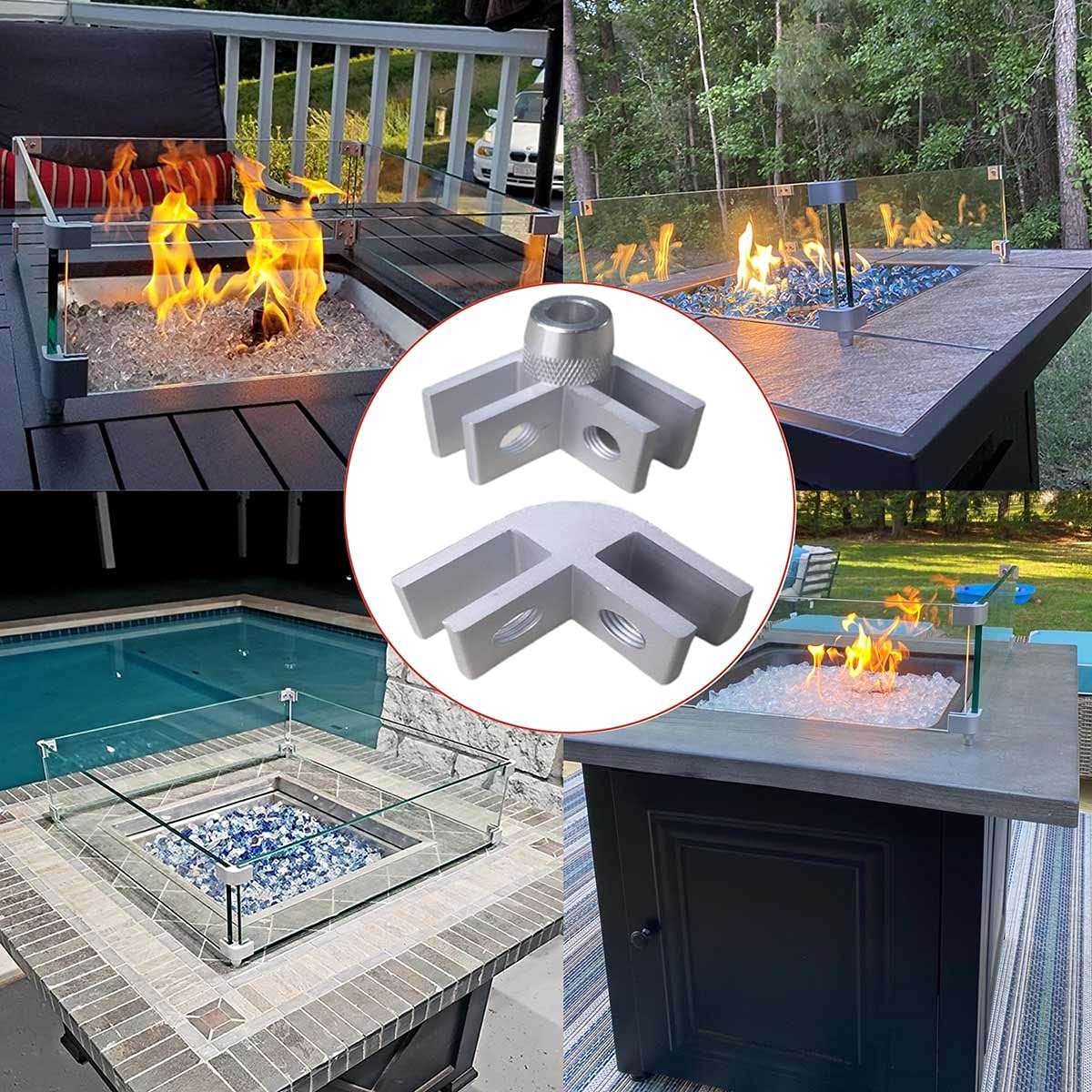 Firdnyohs screws and tools enable quick, secure assembly of wind guard around flames
