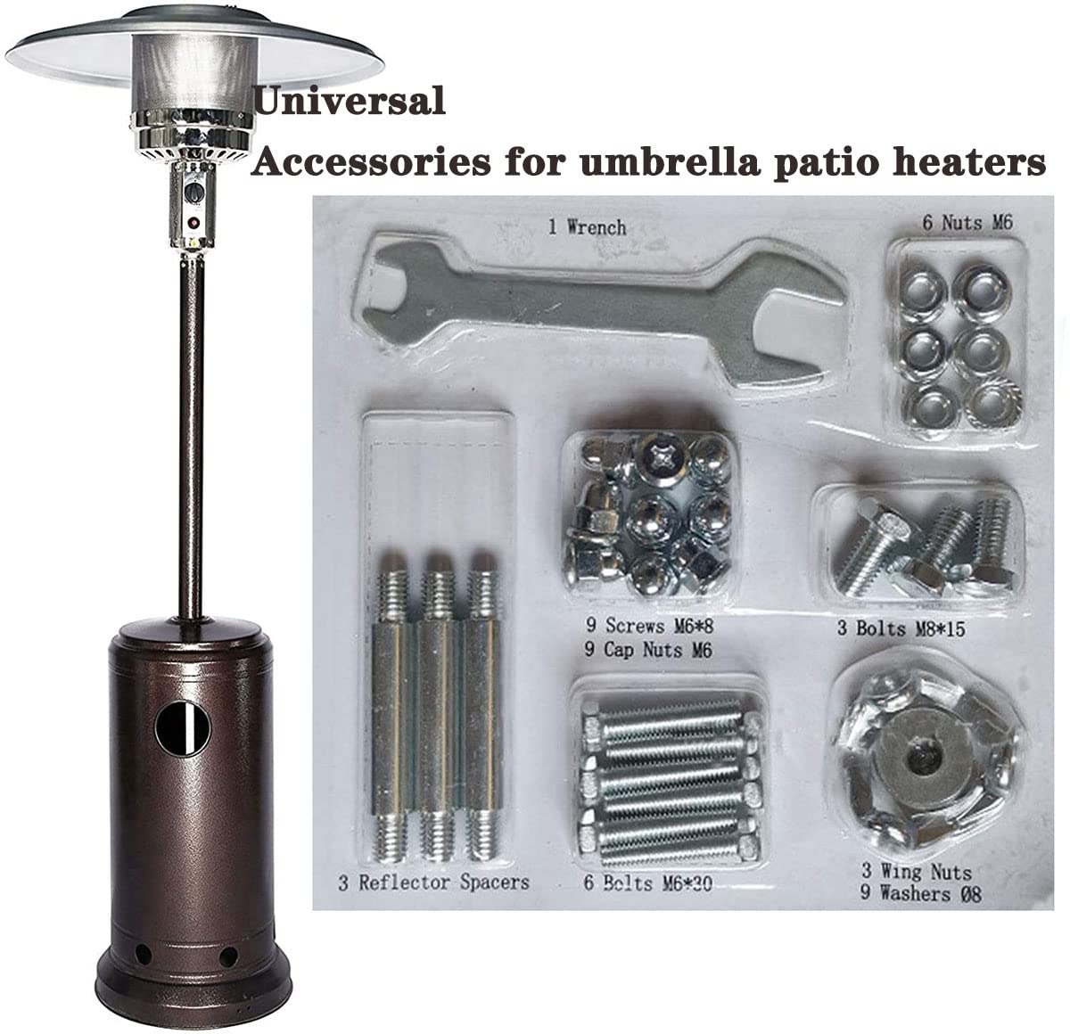 Firdnyohs galvanized hardware for tall patio heaters improves rust resistance