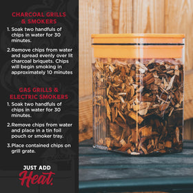 Fire & Flavor cherry chips in a smoker box for even smoke distribution.