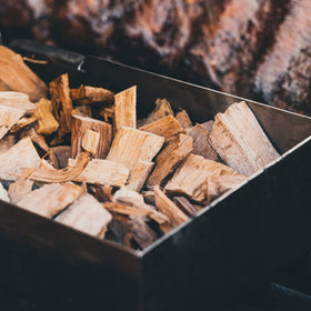 Fire & Flavor bag of 100% natural chips without bark.