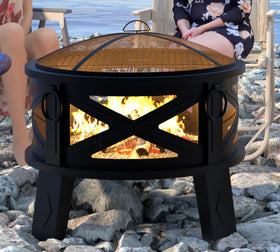 Fire Beauty withstands up to 2000°F flames for extended warmth.