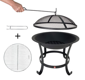 Fire Beauty deep steel fire pit for durable outdoor use.