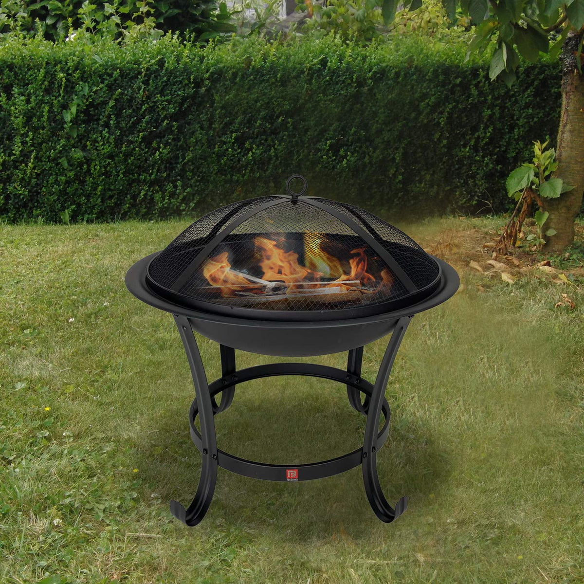 Fire Beauty easy assembly fire pit for quick setup outside.
