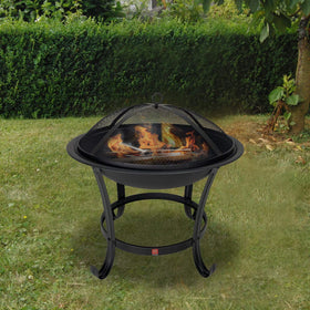 Fire Beauty easy assembly fire pit for quick setup outside.