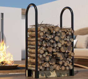 Fire Beauty Firewood Rack length extend demonstrates adjustable capacity for small and large spaces.