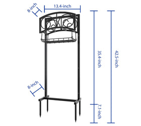 Fire Beauty hose reel stand for easy outdoor watering and storage.