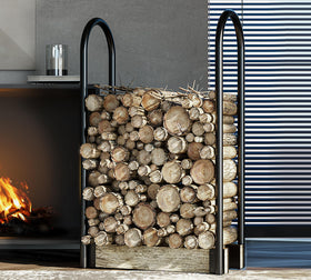 Fire Beauty Interlocking System view shows secure wood alignment during adjustment.