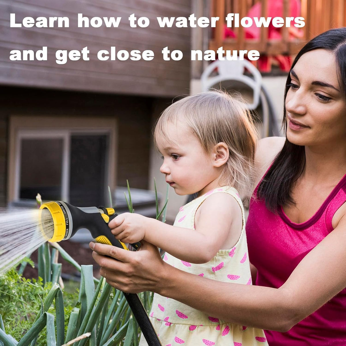 Fire Frog garden nozzle is suitable for plants, washing cars, and pet showers.