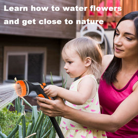 Fire Frog soft shower setting waters delicate plants with gentler spray.