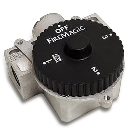 Fire Magic 3090 automatic shut-off mechanism prevents gas flow when off.