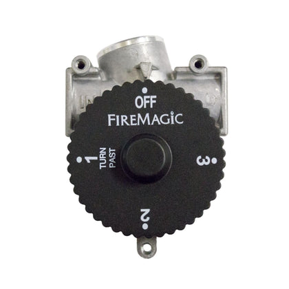 Fire Magic 3090 timer dial readout for simple three-hour control.