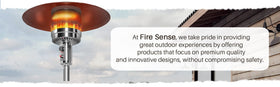 Fire Sense 61956 dust-proof reflector design keeps patio cleaner.