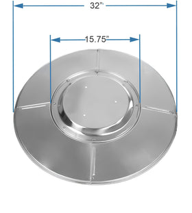 Fire Sense 61956 reflector backside highlights dust-proof construction.