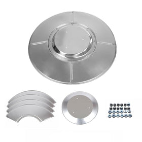 Fire Sense 61956 round reflector shield front view enhances heat coverage.
