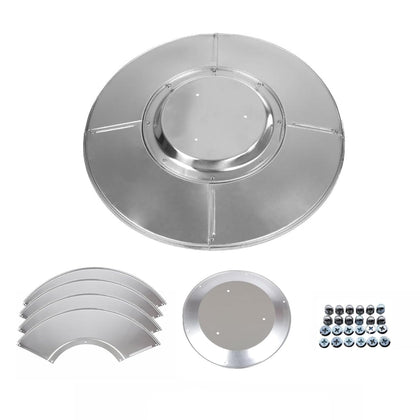 Fire Sense 61956 round reflector shield front view enhances heat coverage.