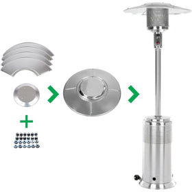 Fire Sense 61956 round reflector shield top mounting holes for installation.