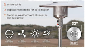 Fire Sense 61956 weatherproof aluminum reflector for outdoor use.