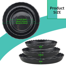 Fireboomoon 8-inch wave saucer guards larger pots against runoff and spills.