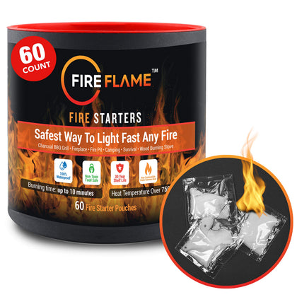 Fireflame firestarter wax pouch close-up for quick ignition