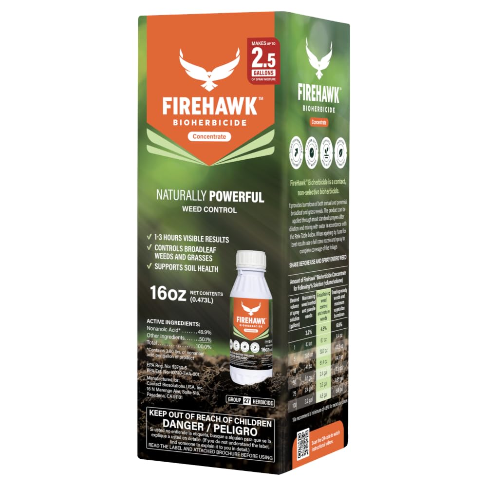 Spray application of FireHawk on a driveway edge