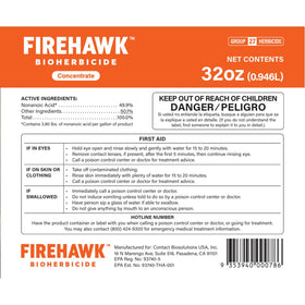 FireHawk Bioherbicide concentrate garden bed application delivers visible weed management