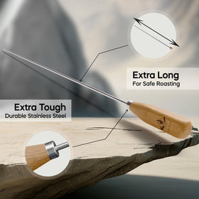 Fireside campfire skewers stainless steel offer durable, rust-resistant roasting