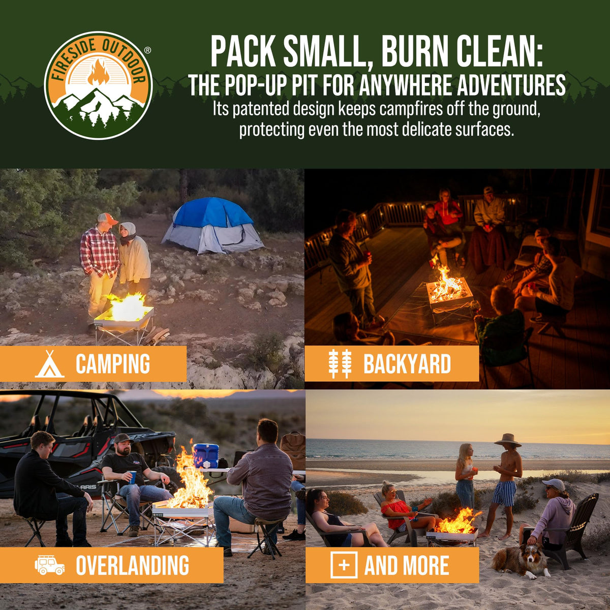 Fireside Outdoor durable mesh designed for 50+ uses and long life.