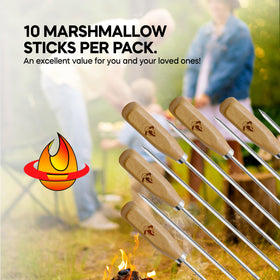 Fireside rust-proof design with a wooden handle for safer roasting near heat