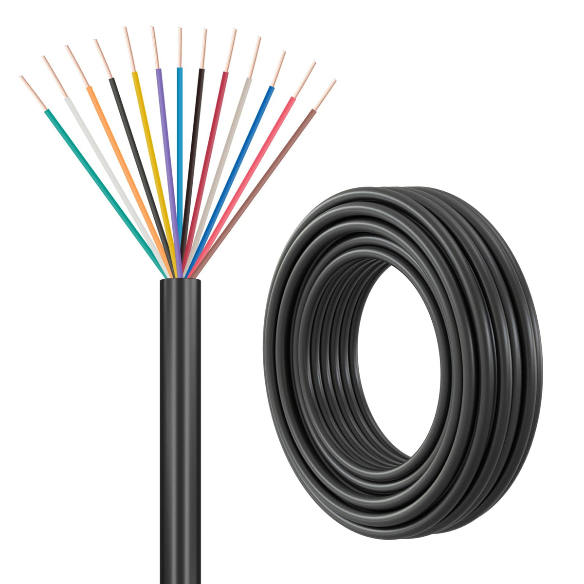 Firmerst 18/13 sprinkler wire with UV jacket for outdoor durability.