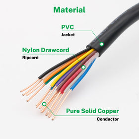 Firmerst 18/13 solid copper wire withstands direct burial.