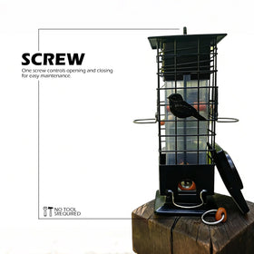 Firmlly 360-degree feeding ports invite more birds to feed from all sides.