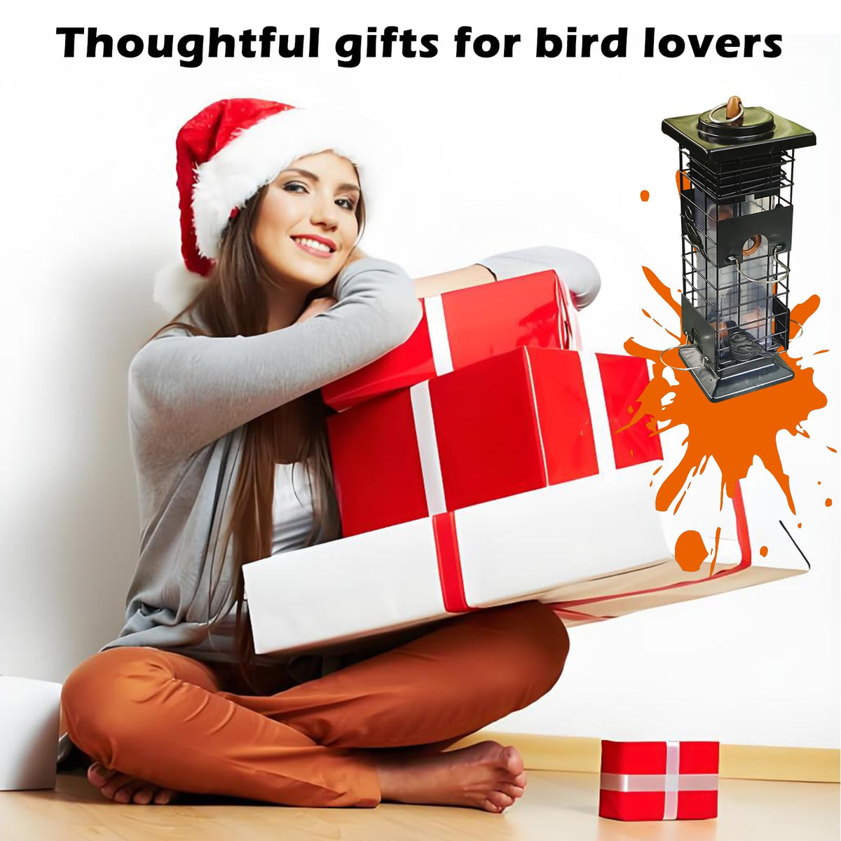 Firmlly outdoor hanging feeder with metal mesh delivers durable performance.