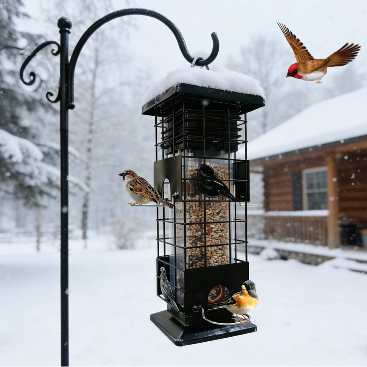 Firmlly reinforced top eyelet enables simple hanging from trees or hooks.