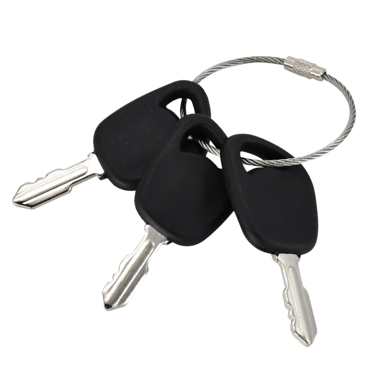 Firmusparts ignition gx24332 key closeup shows reliable fit with JD tractors