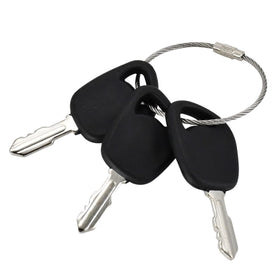 Firmusparts ignition gx24332 key closeup shows reliable fit with JD tractors