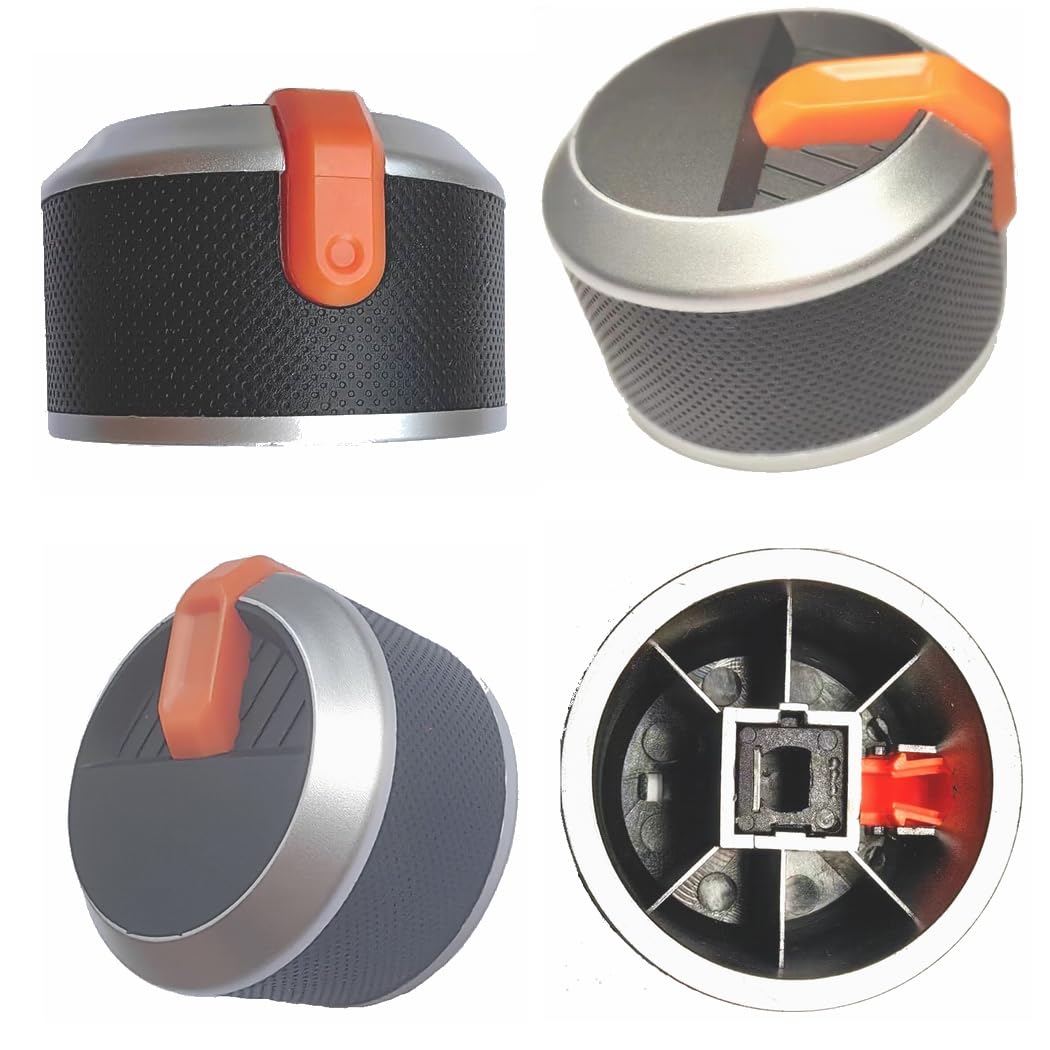 Firsgrill knob close-up highlights durable ABS material designed for heat resistance.