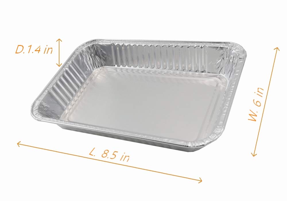 Firsgrill aluminum trays offer high heat tolerance for oven or grill use.