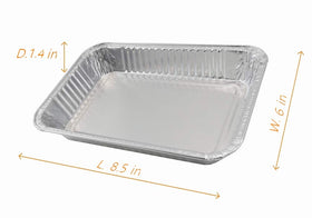 Firsgrill aluminum trays offer high heat tolerance for oven or grill use.