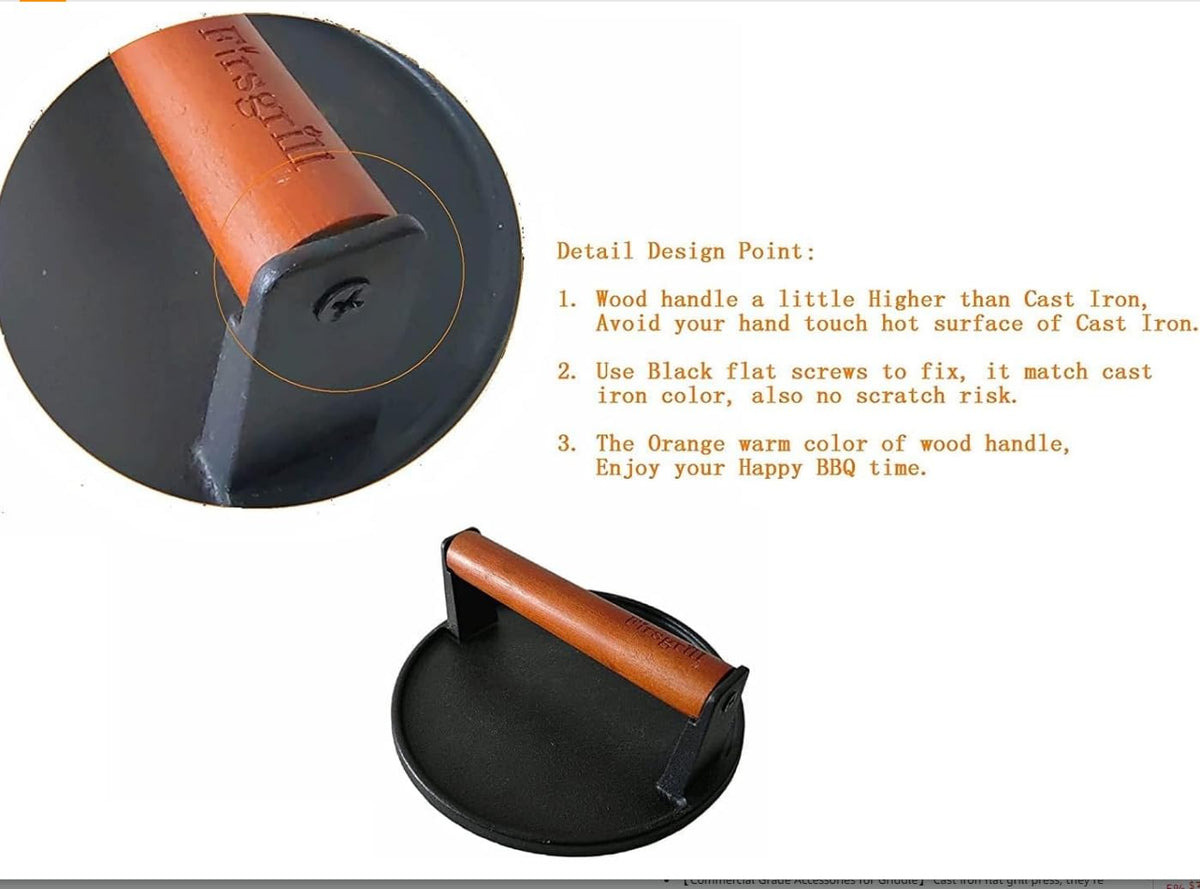 Firsgrill bacon press multipurpose tool for pressed meats and panini