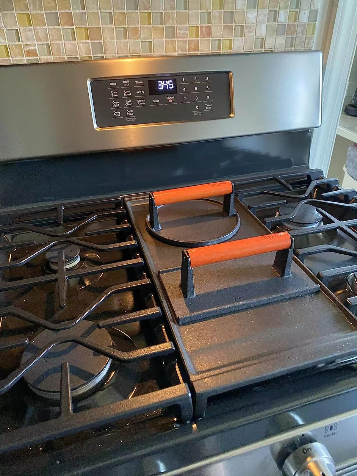 Firsgrill kitchen press durable cast-iron for long-lasting performance