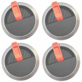 Firsgrill knob set on a Blackstone griddle with silver finish for precise temperature control.