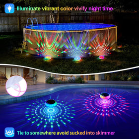 FirstE Solar Floating Pool Lights memory function preserves your last mode
