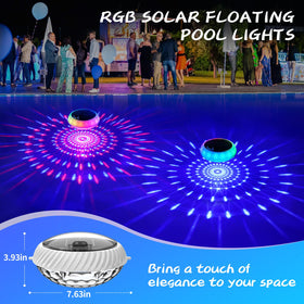 FirstE Solar Floating Pool Lights romantic decor for yard or poolside evenings