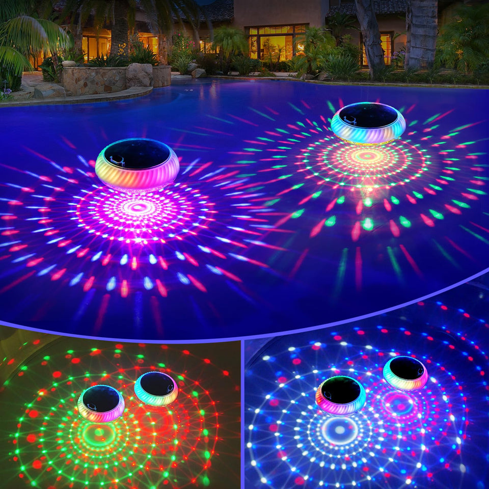 FirstE Solar Floating Pool Lights top lights brighten water for evening ambience