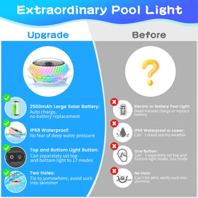 FirstE Solar Floating Pool Lights ideal for weddings and parties