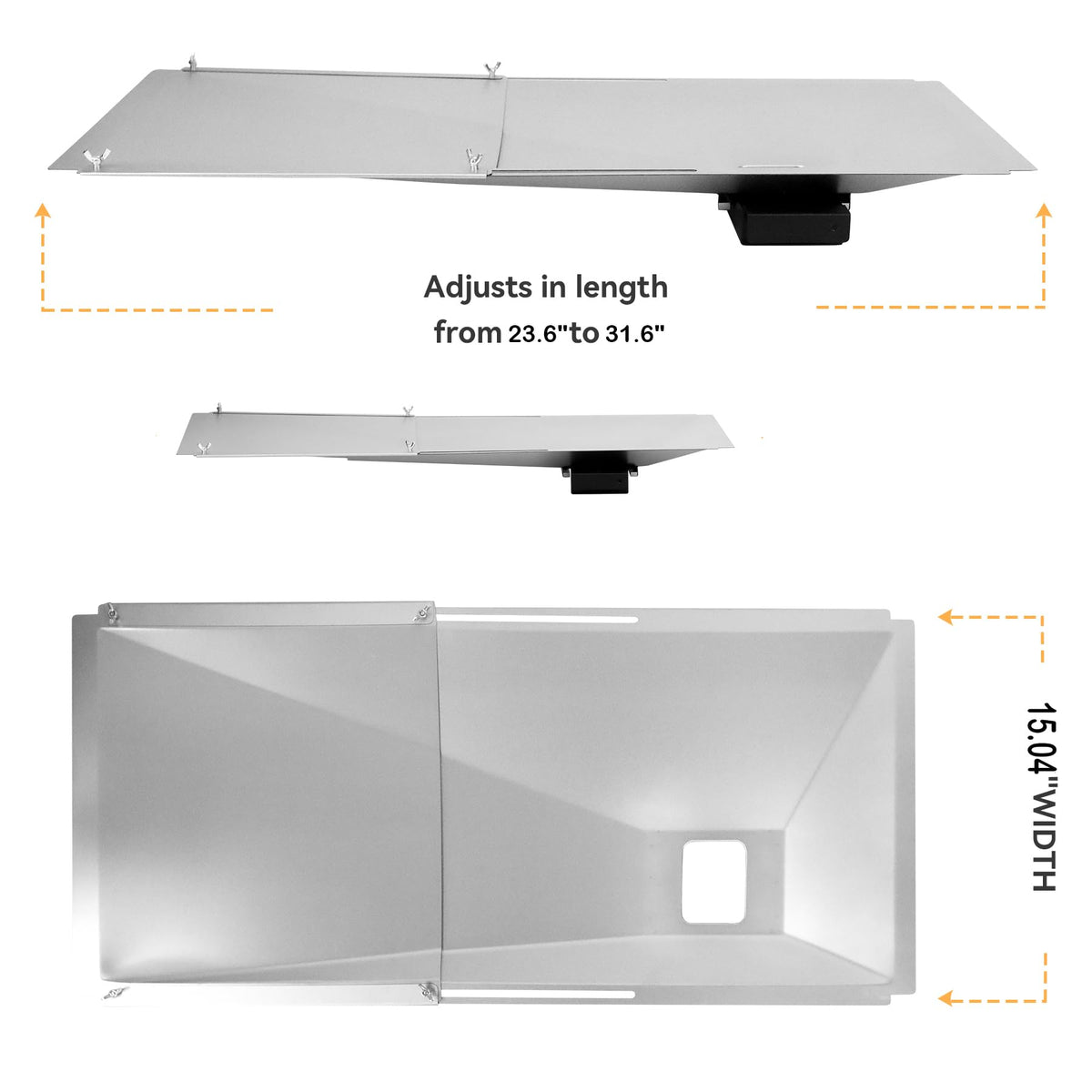FIRXZYMZ aluminum grease tray finish reduces corrosion for longer grill life.