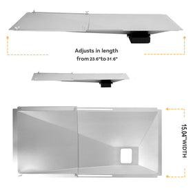 FIRXZYMZ aluminum grease tray finish reduces corrosion for longer grill life.