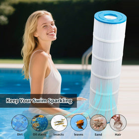 Large 4x115 sq ft filtration area for clearer pool water.