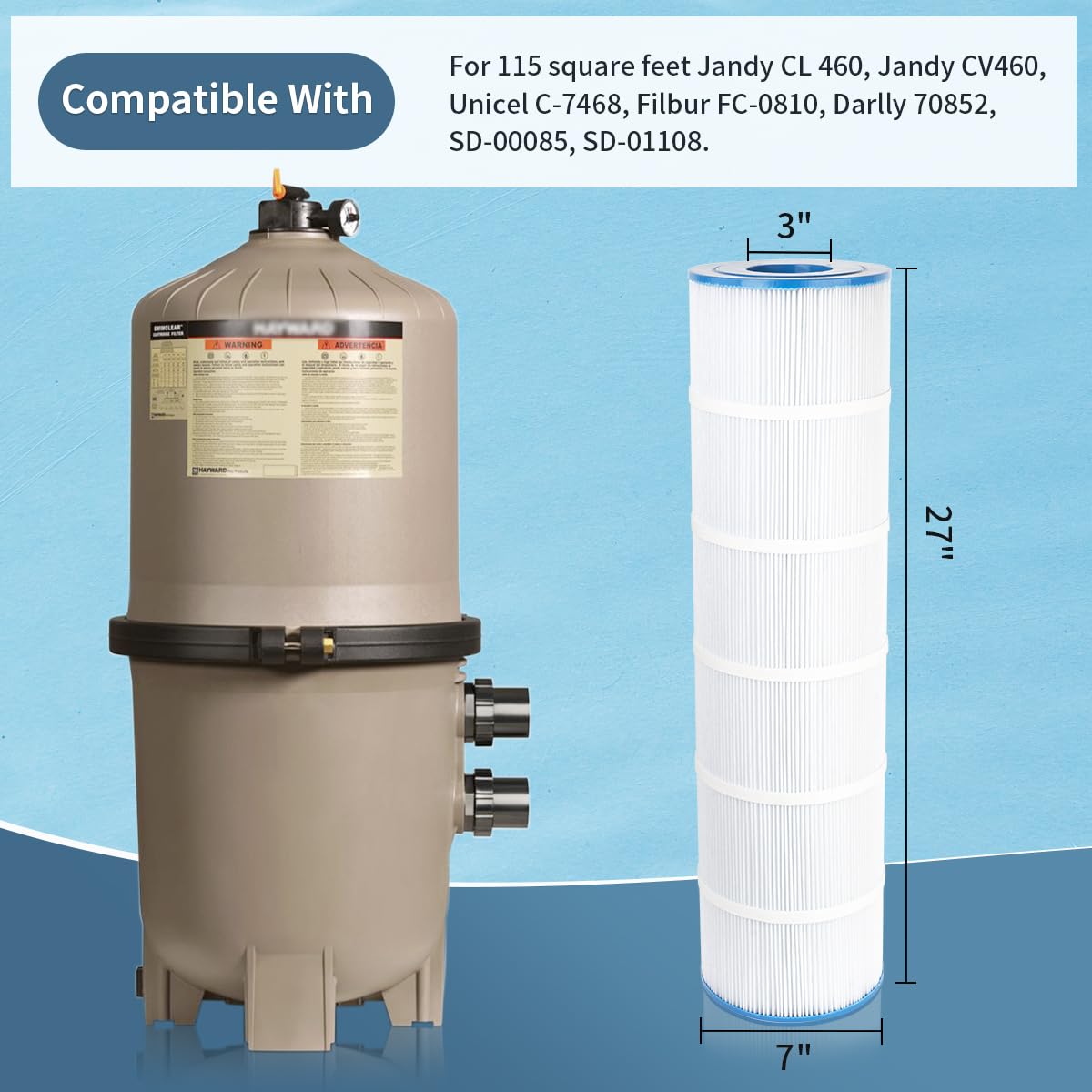 Fishing Port C-7468 shown with CL460 compatibility close-up for easy replacement.