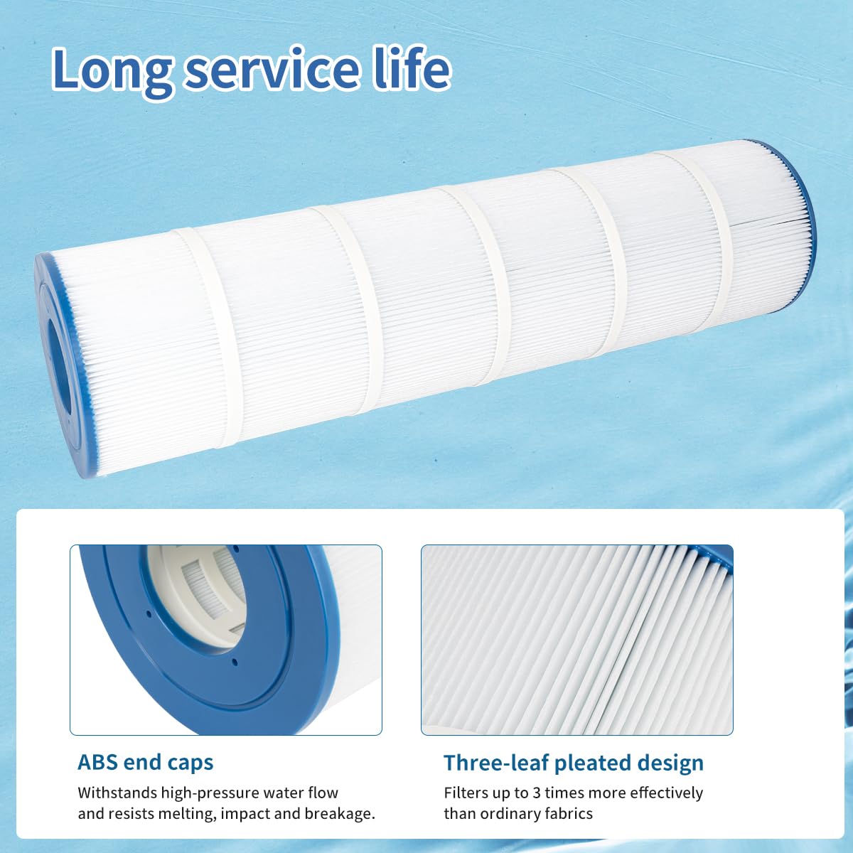C-7468 cartridge pleats detail highlighting filtration surface area.